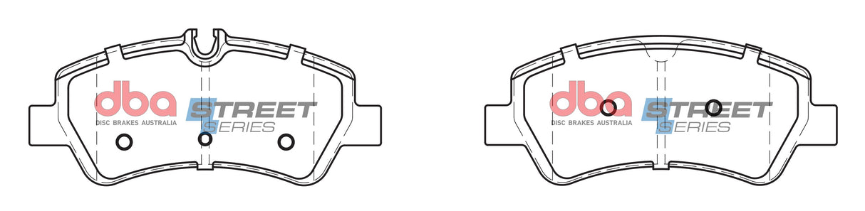 Ss Street Series Brake Pads Ford Transit Custom 2012 On Rear DB2329SS - DBA
