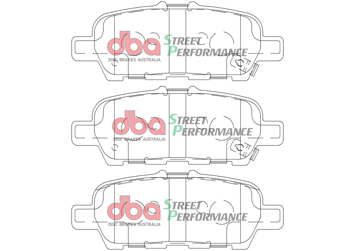 Sp Performance Brake Pads Nissan Xtrail -T32 Nissan Pathfinder 2013 On Rear DB2340SP - DBA