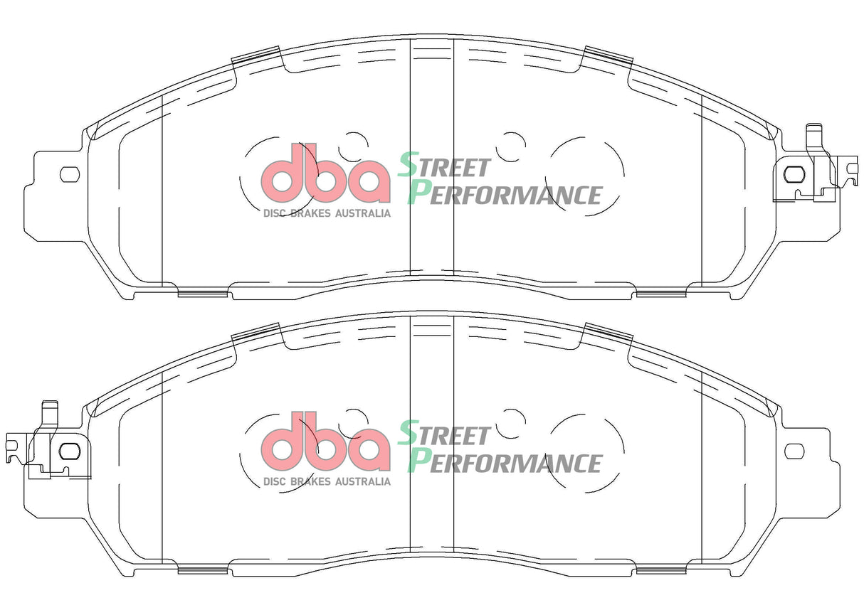 Sp Performance Brake Pads Nissan Np 300 5/2015 On Front DB2374SP - DBA
