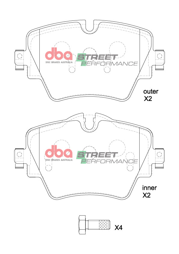 Sp Performance Brake Pads Bmw 420I Non Msport 2023 On Front DB2377SP - DBA