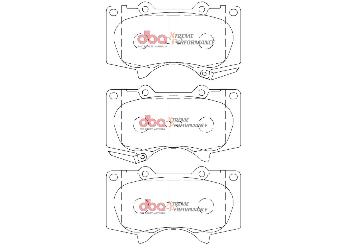 Xp Performance Brake Pads Toyota Fortuner 2015 On Front R90 Approved DB2380XP - DBA