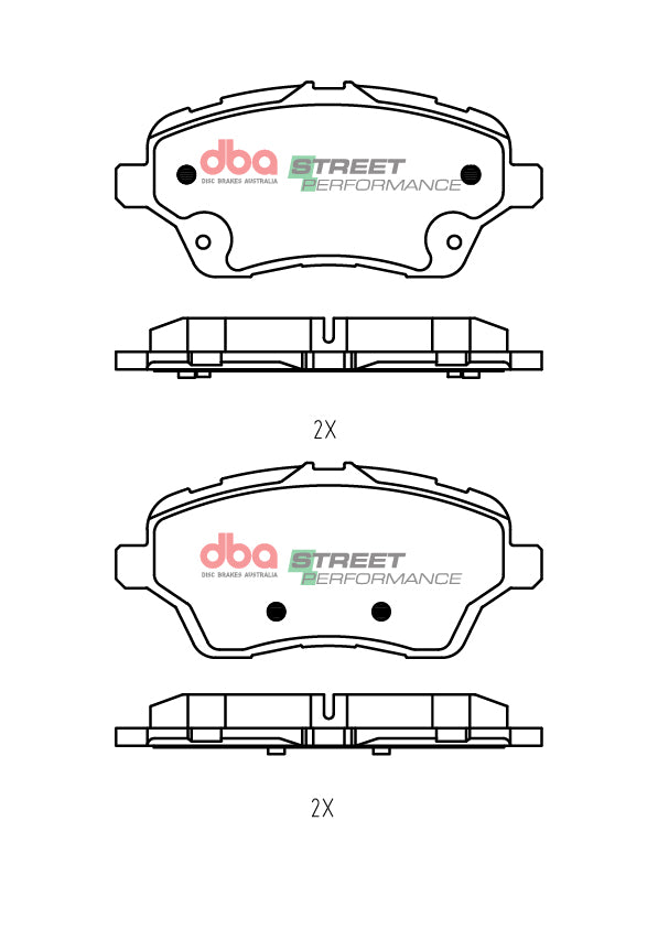 Sp Performance Brake PadsFord Fiesta 1.6L Wz 2013-2018 Front DB2382SP - DBA