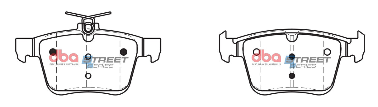 Ss Street Series Brake Pads Audi TT/A3/VOLKSWAGON Passat/Golf 2012 On Rear DB2384SS - DBA