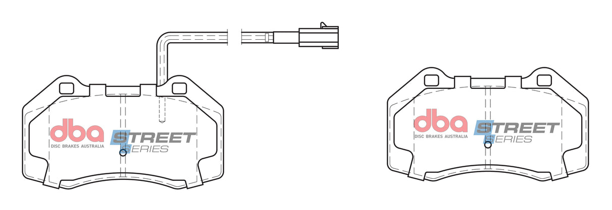 Ss Street Series Brake Pads Abarth 2008 On Front DB2386SS - DBA