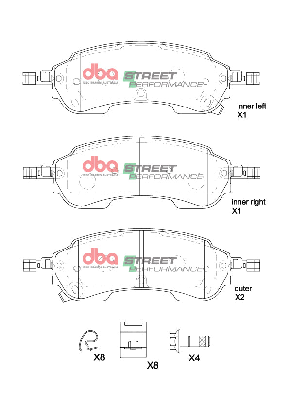 Sp Performance Brake Pads Ford Ranger/Vw Amarok 3.0L V6 2022 On Rear DB2388SP - DBA