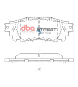 Ss Street Series Brake Pads Lexus 2014 On Toyota Alphard C-Hr 2015 On Rear DB2419SS - DBA | Universal Auto Spares