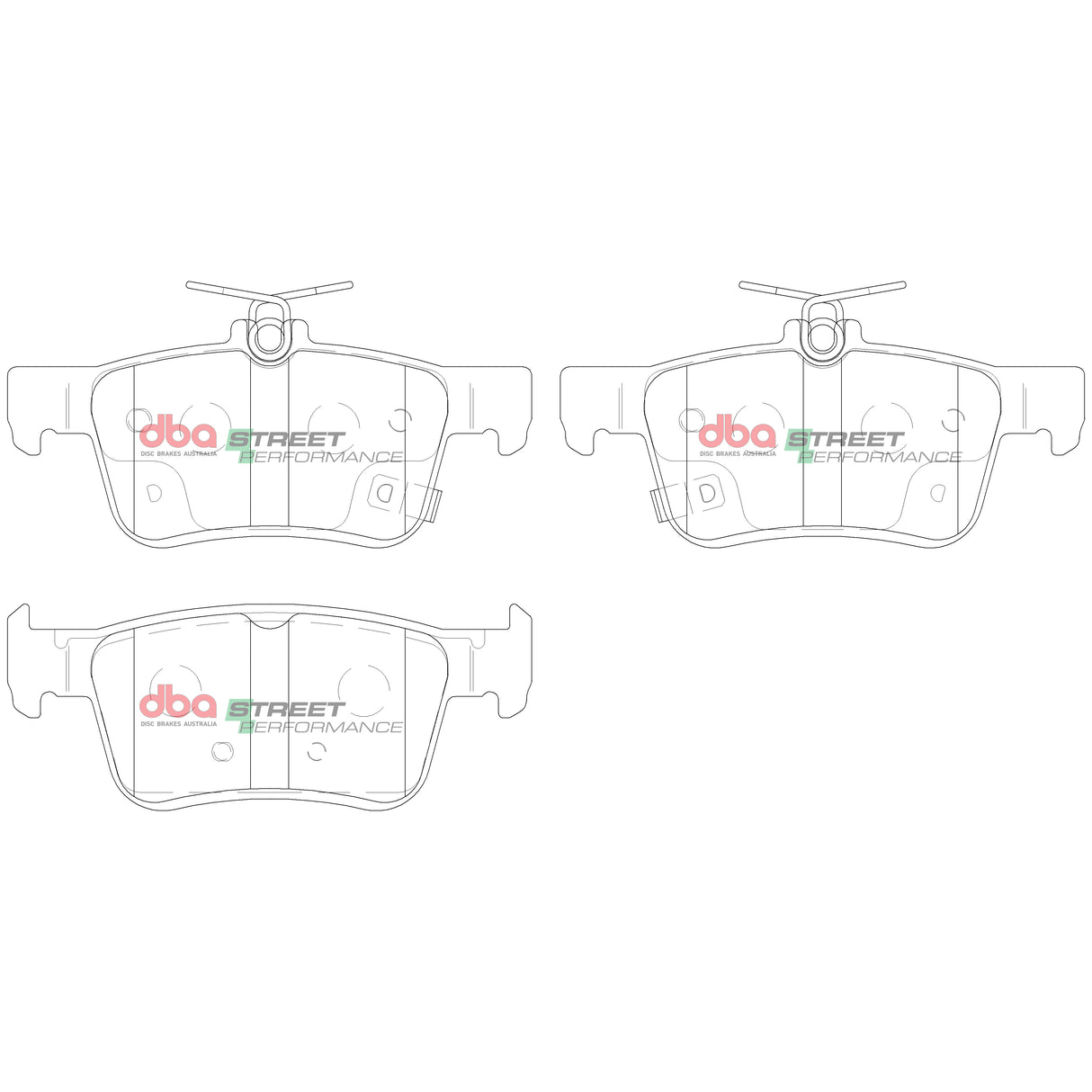 Sp Street Performance Brake Pads Honda Civic FK8 Type Rear 2016 On Rear DB2429SP - DBA