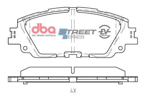 Ssev Street Series Brake Pads Toyota Camry Hybrid 2018 On/Rav 4 Hybrid 2019 On/Lexus UX250H Hybrid 2018 On Front DB2449SSEV - DBA