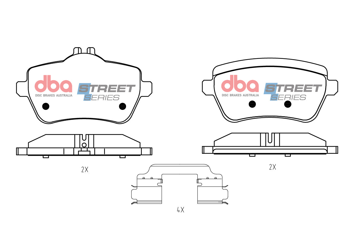 Ss Street Series Brake PADMercedes Benz S500 W222 Cls 2014 2023 DB2580SS - DBA