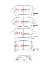 Xp Performance Brake Padsjeep Gladiator RUBICON/WRANGL2020 -> Rear DB2667XP - DBA | Universal Auto Spares