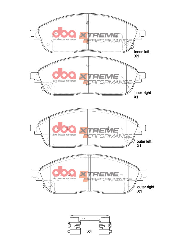 Xp Performance Brake Padsjeep Grand Cherokee WL2021-> Front DB2711XP - DBA