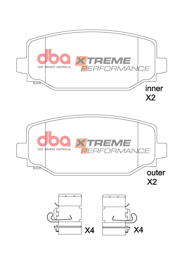 Xp Performance Brake Padsjeep Grand Cherokee WL2021-> Rear DB2712XP - DBA