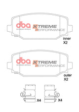 Xp Performance Brake Padsjeep Grand Cherokee WL2021-> Rear DB2712XP - DBA | Universal Auto Spares