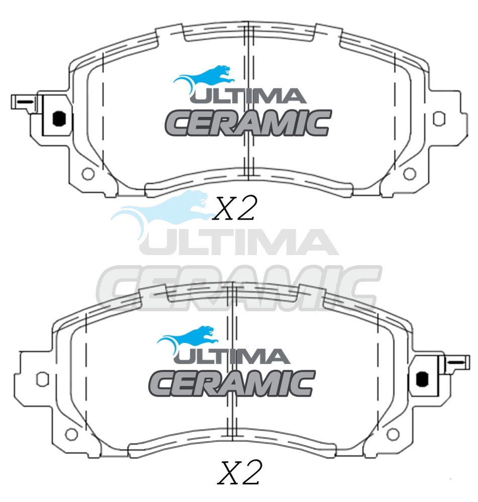 Brake Pads Fits SUBARU FORESTER SK 9/2018, XV 5/17, IMPREZA 10/16 ON & LEVORG FRONT CERAMIC DISC PAD DB3003C (DB3003) - Ultima