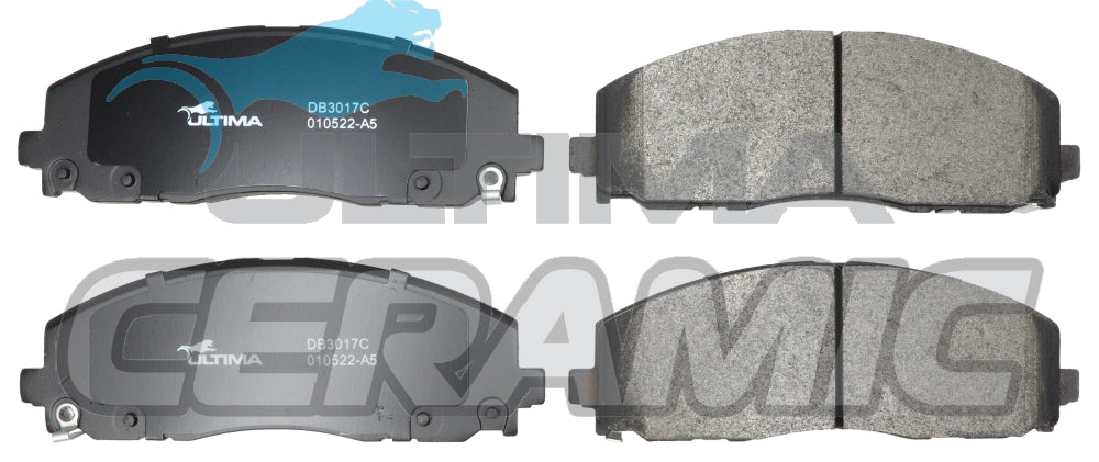 Brake Pads FRONT CERAMIC Fits JEEP WRANGLER JL,GLADIATOR JT. 2018-ON DB3017C (DB3017C)- Ultima