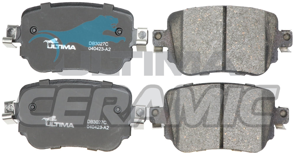 Disc Brake Pads CERAMIC (R) Fits VW CADDY-2K, AUDI Q3-8U, SKODA DB3027C (DB3027) - Ultima