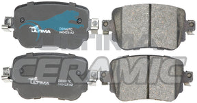 Disc Brake Pads CERAMIC (R) Fits VW CADDY-2K, AUDI Q3-8U, SKODA DB3027C (DB3027) - Ultima