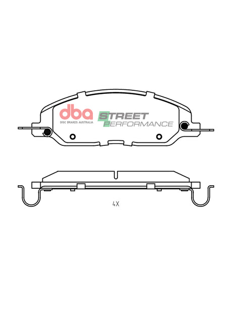Sp Performance Brake PadsFord Mustang 2010 4.6L 235KW2005-2010 Front DB7986SP - DBA