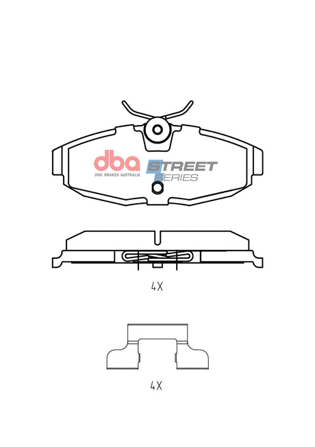 Ss Street Series Brake Pads Ford Mustang 2010 4.6L 235KW 2005-2010 Rear DB7987SS - DBA