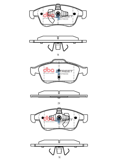 Ss Street Series Brake Pads Renault Captur 2023 On Front DB7988SS - DBA
