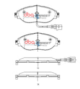 Ss Street Series Brake Pads Golf Vii Skoda Right Side MY16 Front(suits Wear Sensor DBAWS1120 ) DB8849SS - DBA
