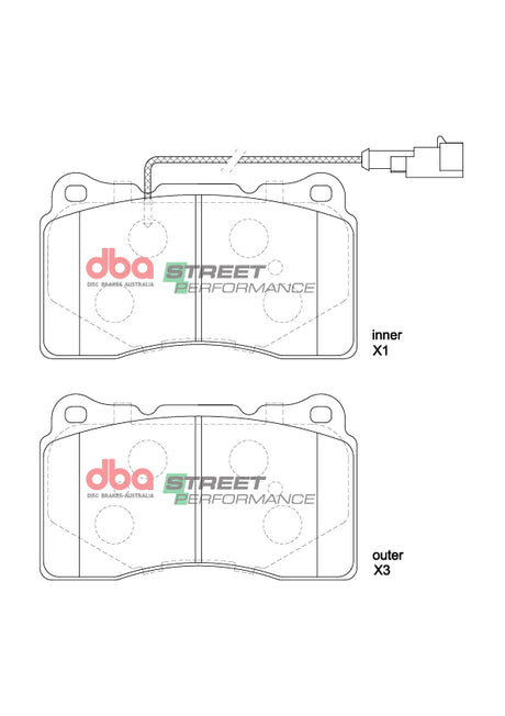 Sp Performance Brake Pads Maserati Ghibli & Ghibli -S (Non Dual Cast) 08.2013 Front DB8861SP - DBA