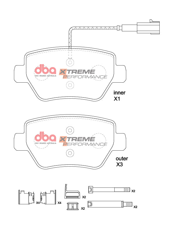 Xp Performance Brake Pads Maserati Ghibli & Ghibli -S (Non Dual Cast) 08.2013 R DB8863XP - DBA