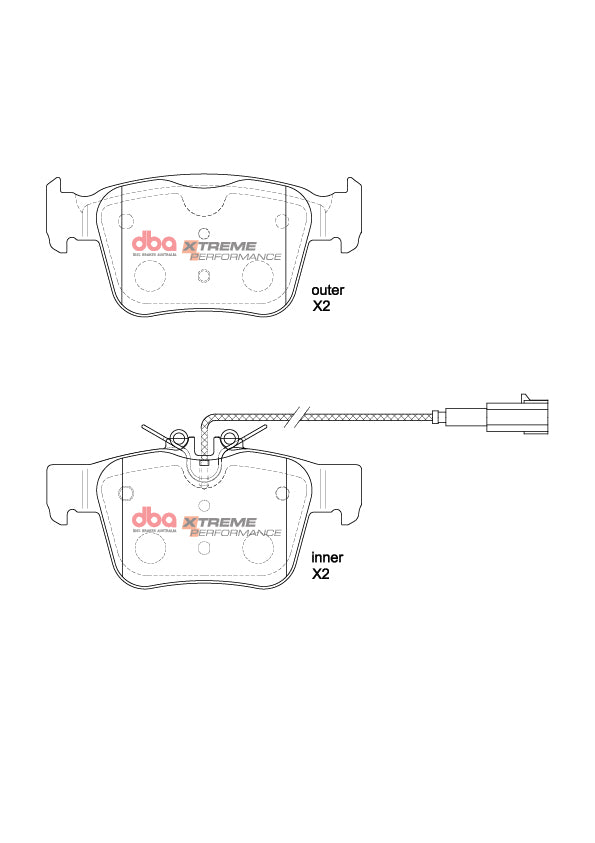 Xp Performance Brake Pads Maserati Ghibli & Ghibli -S (Dual Cast) 08.2013 Rear DB8864XP - DBA