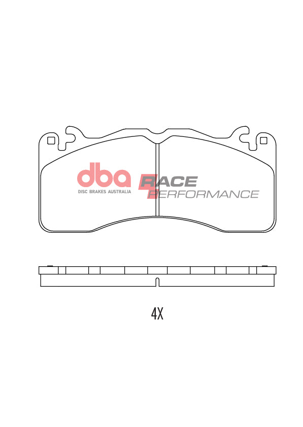 Race Brake Pads Ford Mustang 2015 Brembo 6 Piston Front DB9021RP - DBA