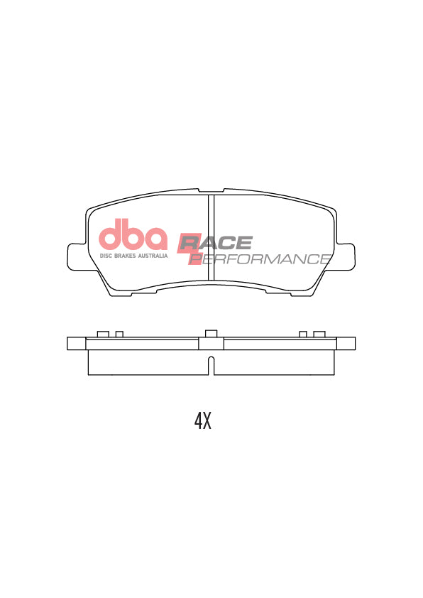 Race Brake Pads Ford Mustang 2015 Single Piston Rear DB9022RP - DBA