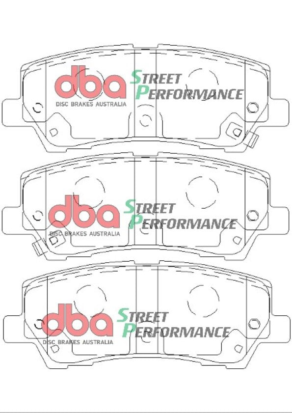 Sp Performance Brake Pads Ford Mustang 2015 Single Piston Rear DB9022SP - DBA