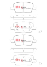 Race Performance Brake Pads Chev Camaro Non Brembo 2018 On Rear DB9105RP - DBA | Universal Auto Spares