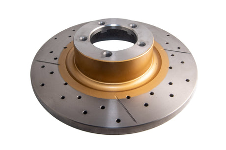 Street Gold Cross-Drilled/Slotted Sld Hg/Ht V8 Holden 69-71 Front DBA003X - DBA