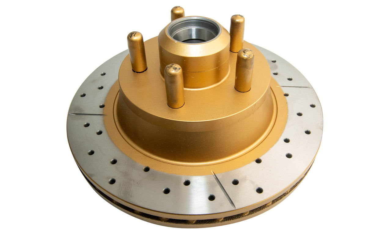 Street Gold Cross-Drill/Slotted Kp Ford 96->EL Front ABS Hub Type DBA132X - DBA