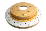 Street Gold Cross-Drill/Slotted Kp Commodore Ve/Vf V6 06-> Rear DBA2027X - DBA