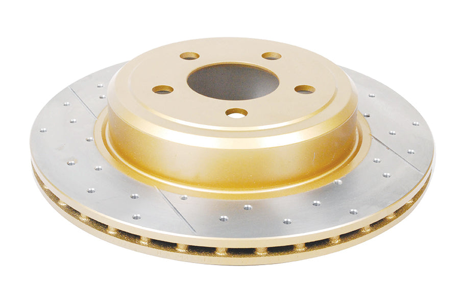 Street Gold Cross-Drill/Slotted Kp Chrysler 300C 05-> Rear DBA2439X - DBA