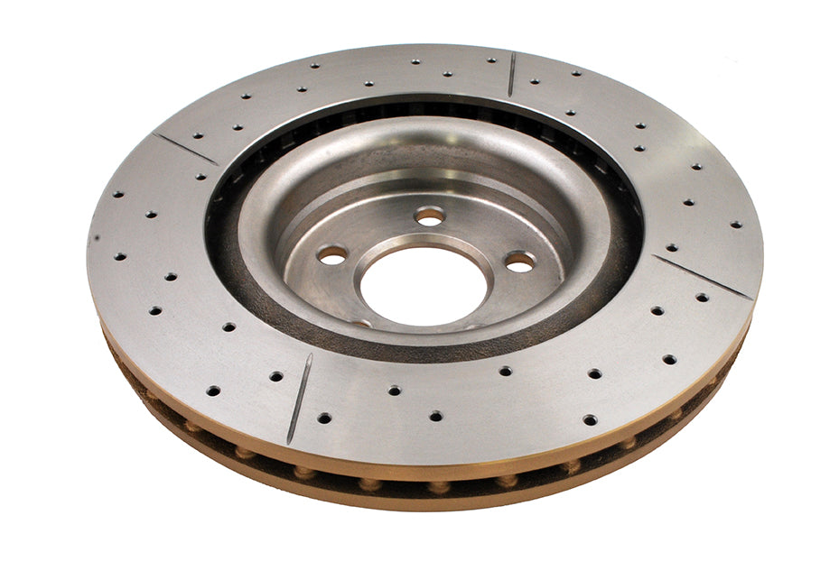 Street Gold Cross-Drill/Slotted Kp Chrysler 300C SRT8 05-> Front DBA2444X - DBA