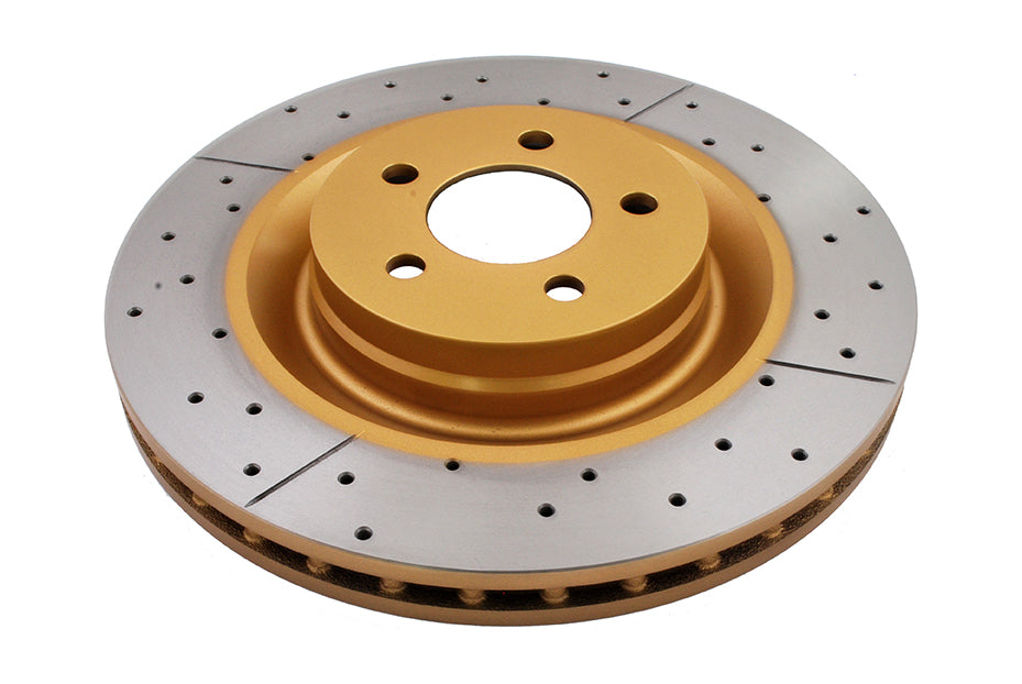 Street Gold Cross-Drill/Slotted Kp Chrysler 300C SRT8 05-> Front DBA2444X - DBA