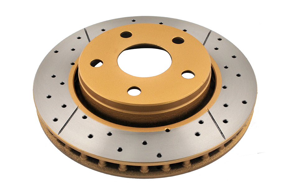 Street Gold Cross-Drill/Slotted Kp Jeep Wrangler Jk 07-> Front DBA2536X - DBA