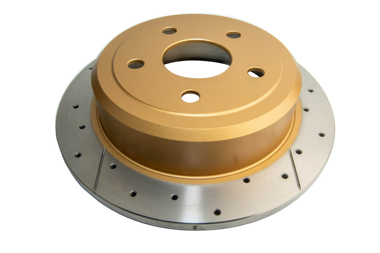 Street Gold Cross-Drilled/Slotted Jeep Wrangler Jk 07-> Rear DBA2537X - DBA