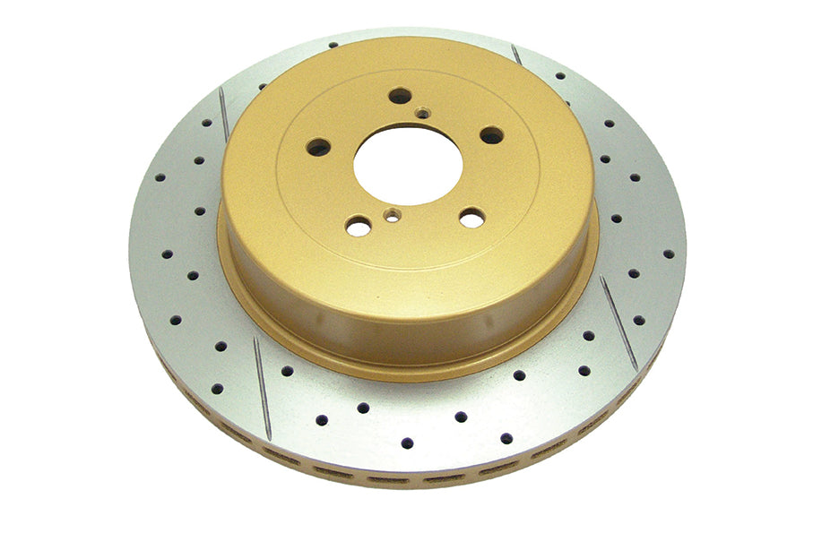 Street Gold Cross-Drill/Slotted Kp Subaru Wrx Upgrade 170MM H/B 92-> Rear DBA2657X - DBA