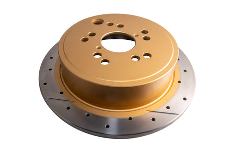 Street Gold Cross-Drilled/Slotted 10 Hole Sld Subaru Wrx 08-> Rear DBA2659X-10 - DBA | Universal Auto Spares
