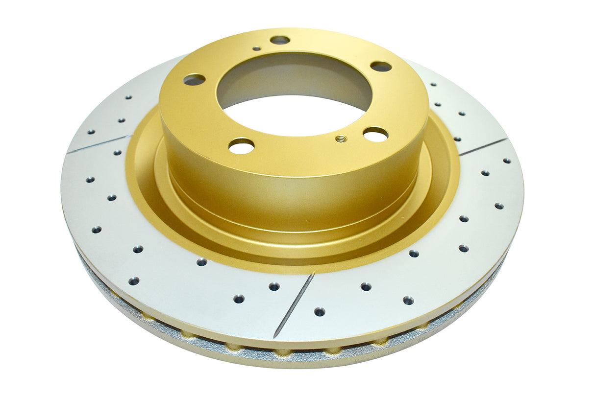 Street Gold Cross-Drill/Slotted Kp Toyota Tundra 05-08/CRUISER VDJ200 MY16 Front DBA2724X - DBA
