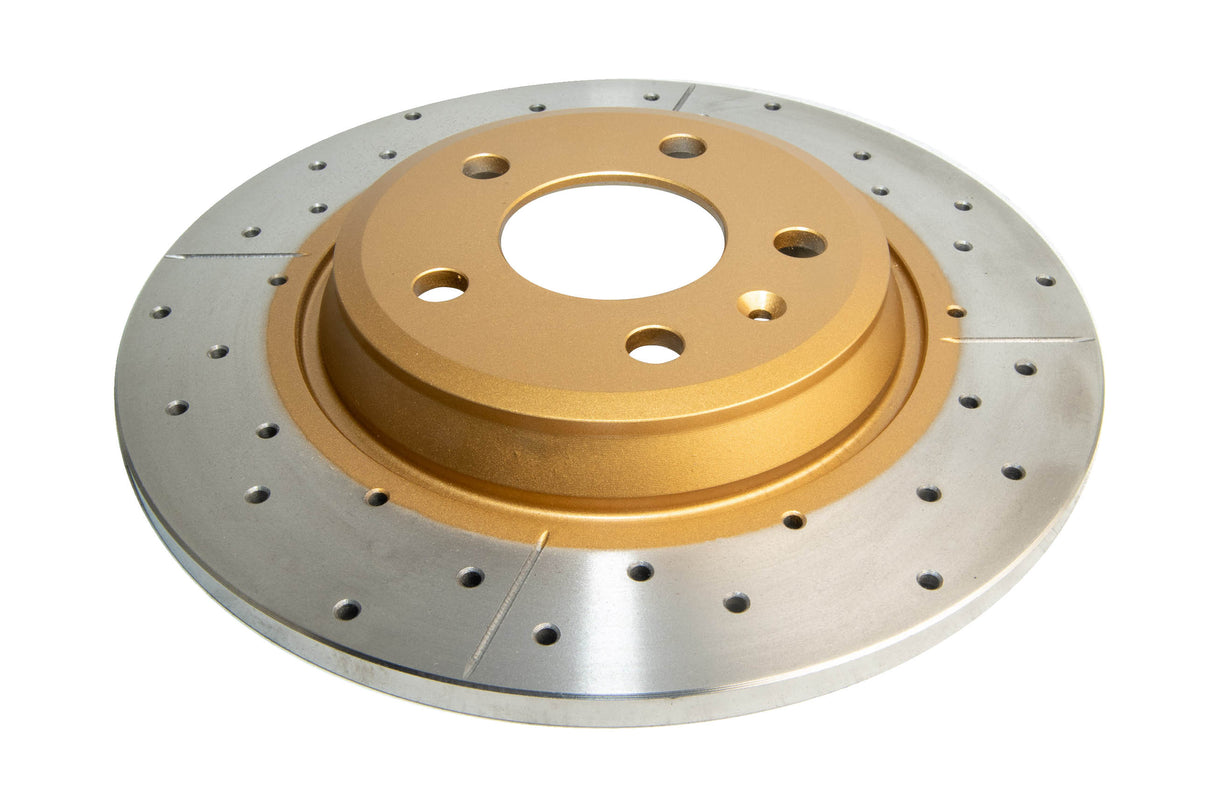 Street Gold Cross-Drilled/Slotted Sld Audi A5 & Q5 09-> Rear DBA2823X - DBA
