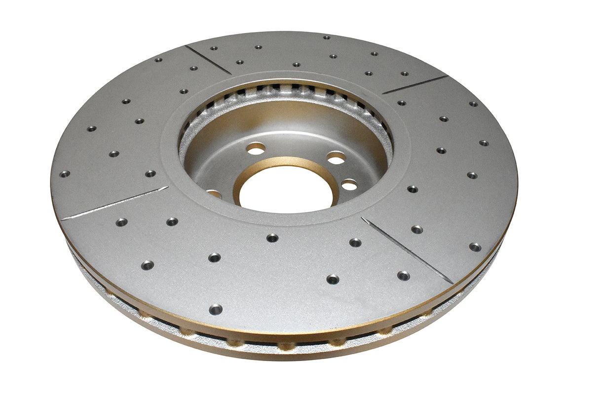 Street Gold Cross-Drill/Slotted Kp Bmw X5 07-10 Front DBA2874X - DBA