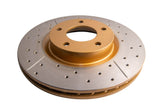 Street Gold Cross-Drilled/Slotted Mazda 3 SP23 03-08 Front DBA2956X - DBA