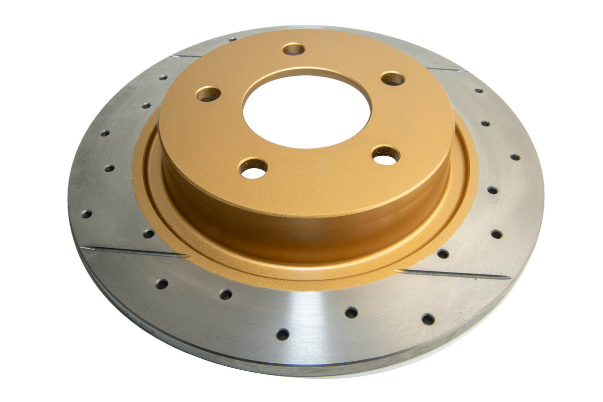 Street Gold Cross-Drilled/Slotted Sld Mazda 3 SP23 09-> Rear DBA2957X - DBA
