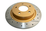Street Gold Cross-Drilled/Slotted Sld Mazda 3 SP23 09-> Rear DBA2957X - DBA
