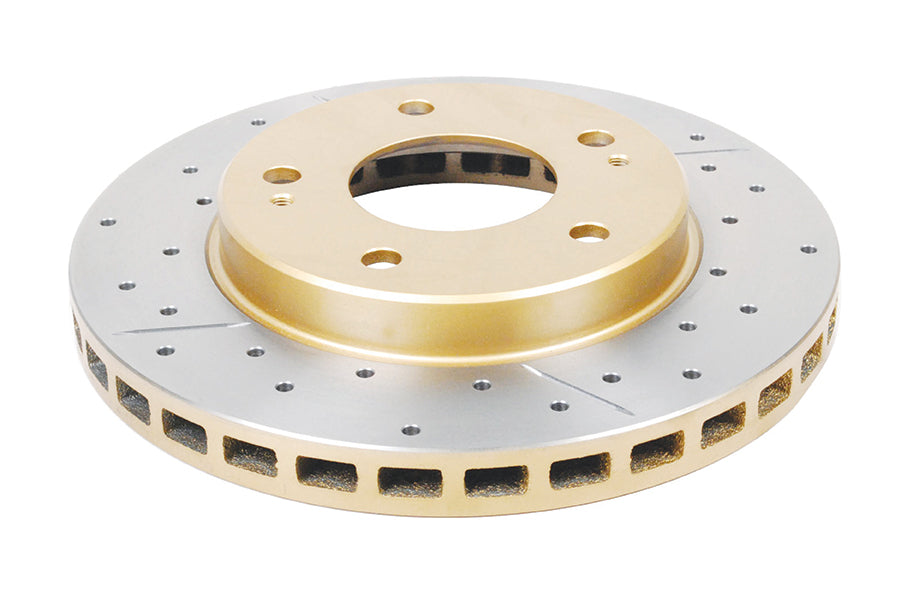 Street Gold Cross-Drilled/Slotted Mitsubishi Magna 85-91 Front DBA421X - DBA