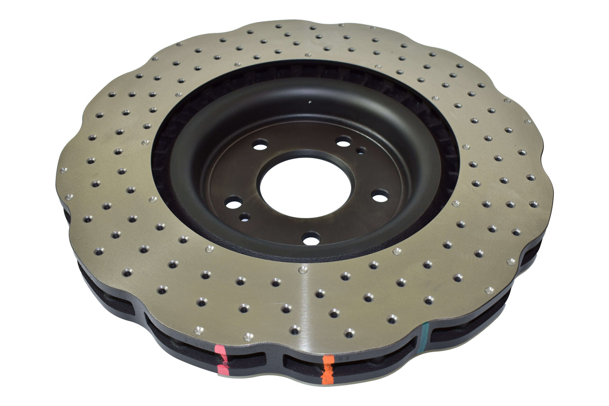 4000 Crossdrilled/Dimpled Wave Disc Kp Mitsubishi Evo X 08-> Front DBA42224WXD - DBA
